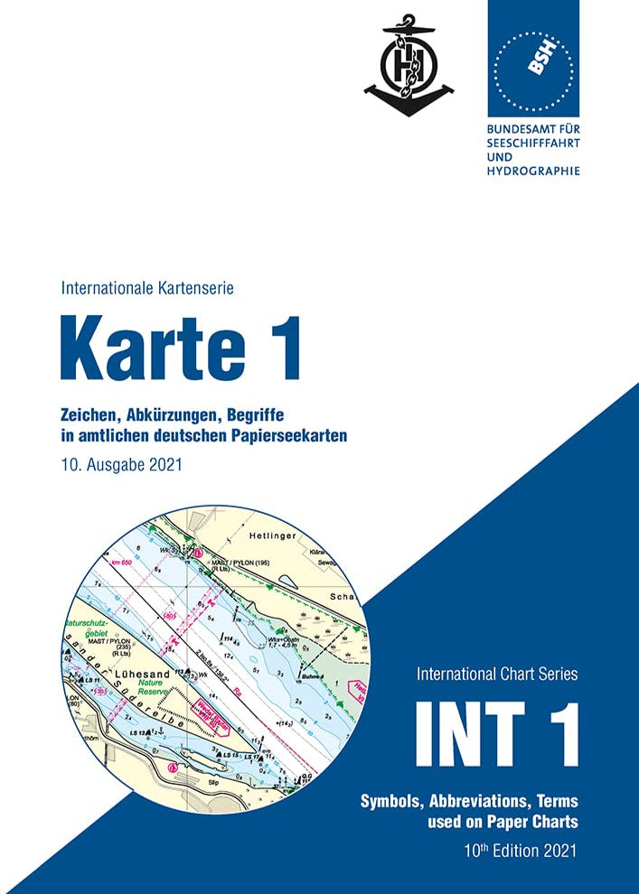 Karte1 / INT1 - Zeichen, Abkürzungen, Begriffe in amtlichen deutschen Seekarten