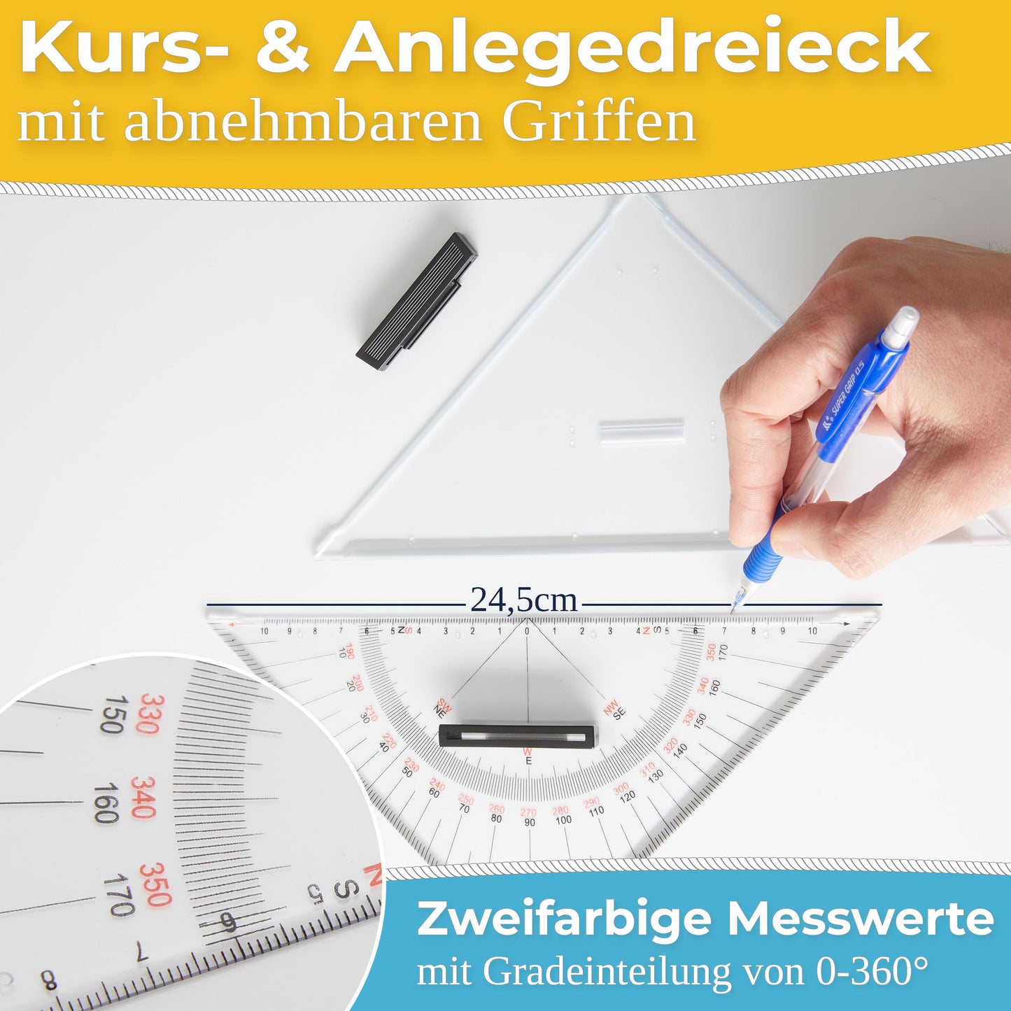Navigationsbesteck für den Sportbootführerschein &  SKS