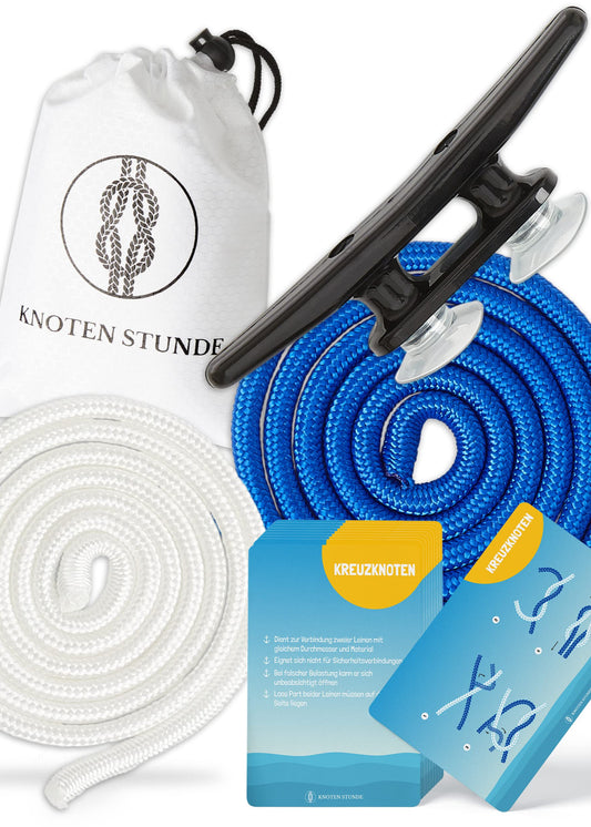 Knoten Übungsset für den SBF See/Binnen & SKS - 11 Knoten inkl. Roringstek